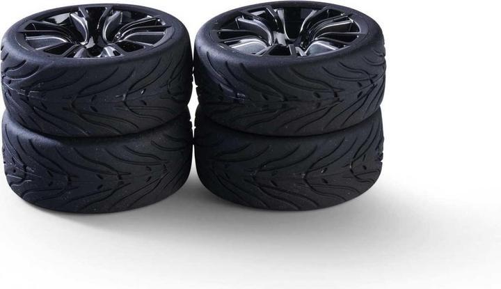 Actual product image Carson 1:10 Wheel set M-Design (4) silver/black.