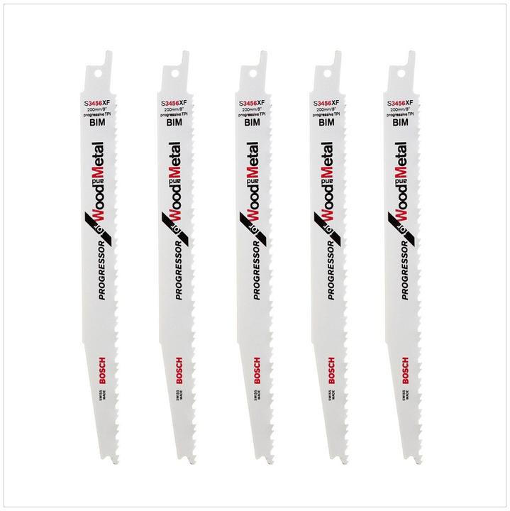 Actual product image Bosch Professional Zubehör Sabre saw blade S 3456 XF, Progressor for Wood and Metal, pack of 5