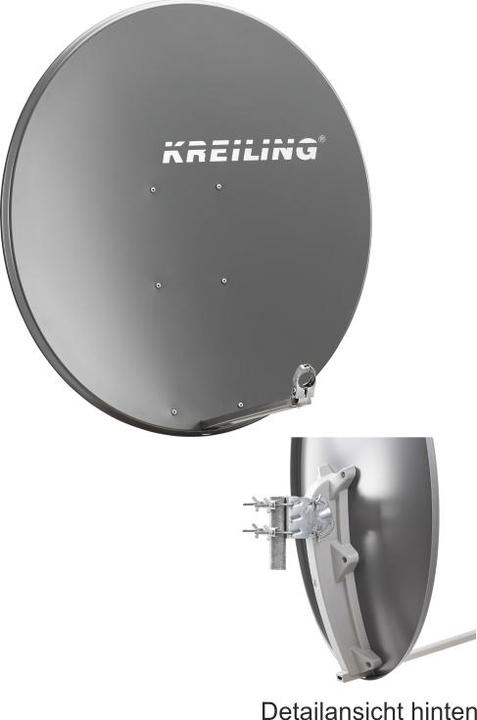 Actual product image Kreiling KR AE 100 MULTI - 12.75 GHz - 40.9 dBi - Gray - Galvanized steel (Flat antenna, 40.90 dB, UKW / MW / LW)