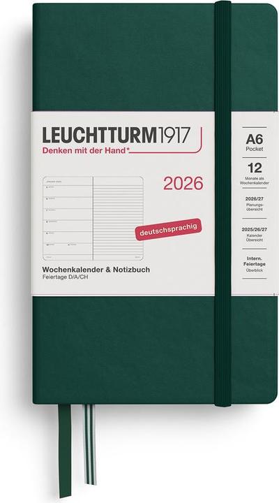 Produktbild Leuchtturm1917 Leuchtturm 1w/S Pocket Hc F.Green (A6, Deutsch)