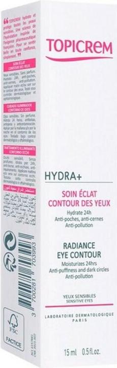 Produktbild Topicrem UH FACE HYDRA+ Radiance Eye Contour (15 ml, Tag + Nacht)