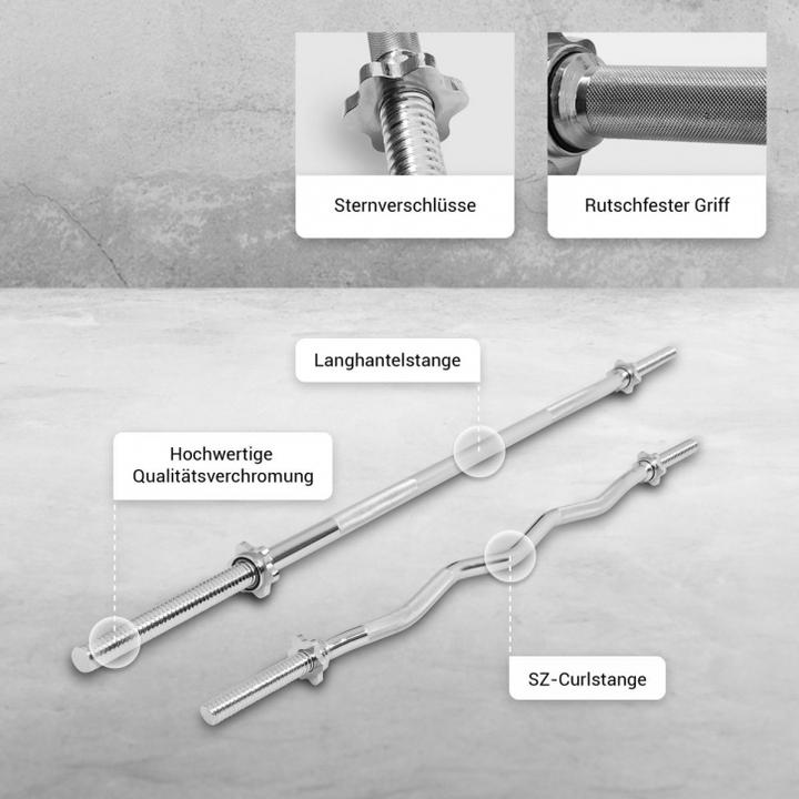 Produktbild Gorilla Sports Langhantelstange und Sz-Curlstange