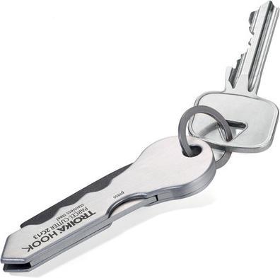 Produktbild Troika HOOK Paketmesser mit kleinem Schlüsselring, Klinge anthaftbes, grau/schwarz