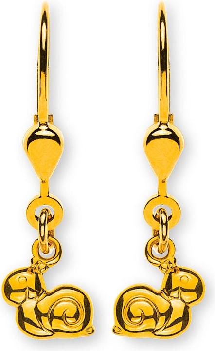 Image du produit Muau Boucles d'oreilles hérisson or jaune 750 brisure 24mm (Or rose, Argent, Or blanc, Or jaune)
