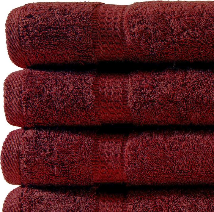 Actual product image Casativo Set of 4 towels bordeaux (100 x 50 cm)