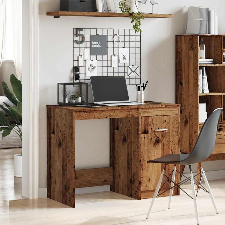 Image du produit VidaXL Schreibtisch Bürotisch Computertisch Arbeitstisch Tisch Altholz-Optik (100 x 50 x 76 cm)