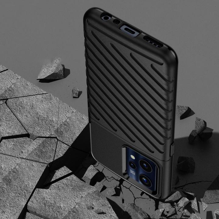 Actual product image Hurtel Thunder Case Flexible armoured cover for Realme 9 Pro + (9 Pro Plus) black (Realme 9 Pro Plus)