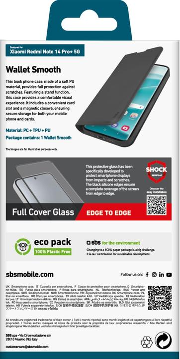 Label énergétique SBS Couverture du livre (Xiaomi Redmi Note 14 Pro+ 5G)