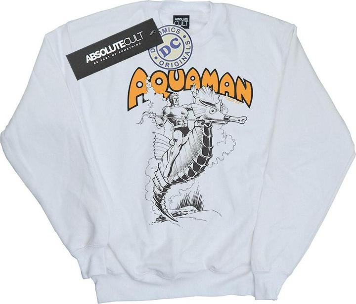 Actual product image Mens Aquaman Mono Action Pose Sweatshirt (L)