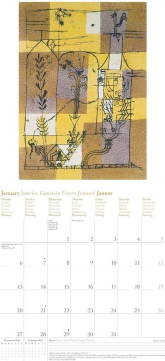Produktbild Neumann Paul Klee 2025 - Wand-Kalender - Broschüren-Kalender - 30x30 - 30x60 geöffnet - Kunst (30 x 30 cm, Harter Einband, Deutsch)