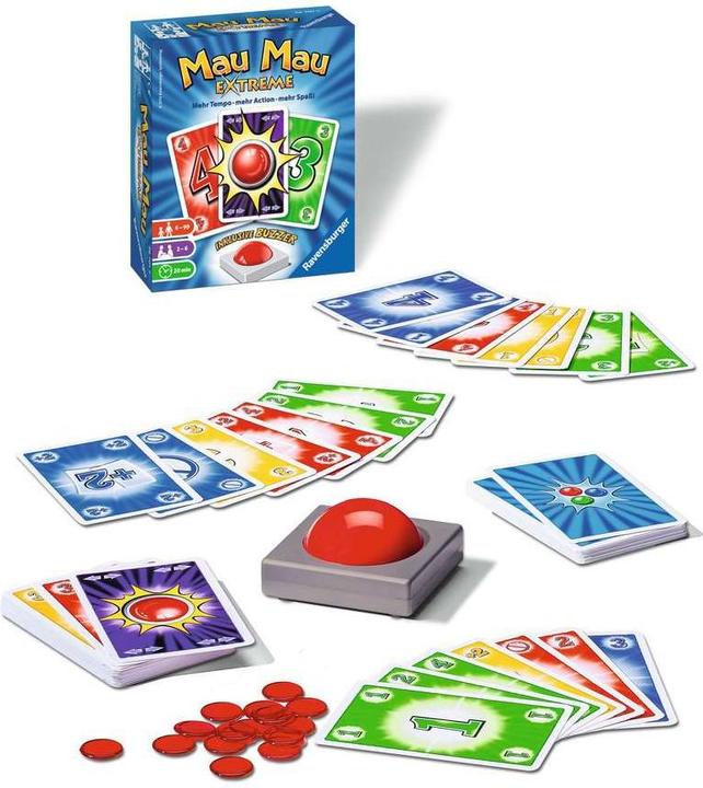 Produktbild Ravensburger RAV26701 - Mau Mau Extreme, für 2 bis 6 Spieler ab 6 Jahren (DE-Ausgabe) (Deutsch)