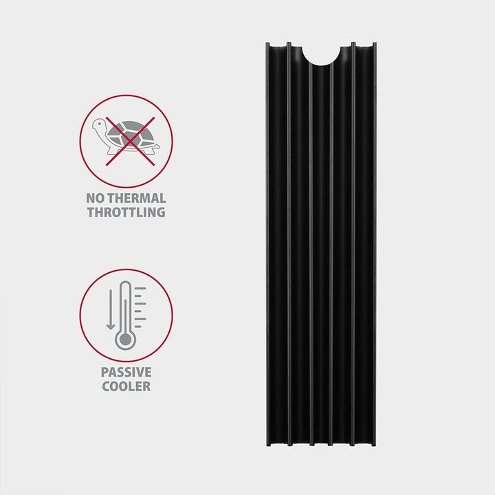 Actual product image Axagon CLR-M2L10 passive M.2 SSD heatsink - 2280, 10mm height, aluminum