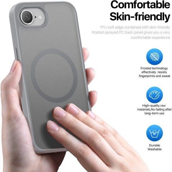 Image du produit Dux Ducis iPhone SE (2025) Compatible with MagSafe Case - Grey (Apple iPhone 16e)