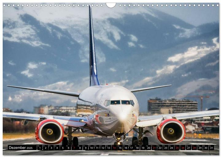 Actual product image :aeroplane calendar (wall calendar (A3, German)