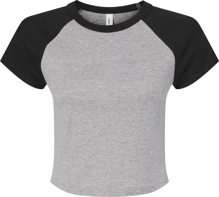 Bella Canvas kurzes TShirt Négligée Raglanärmel