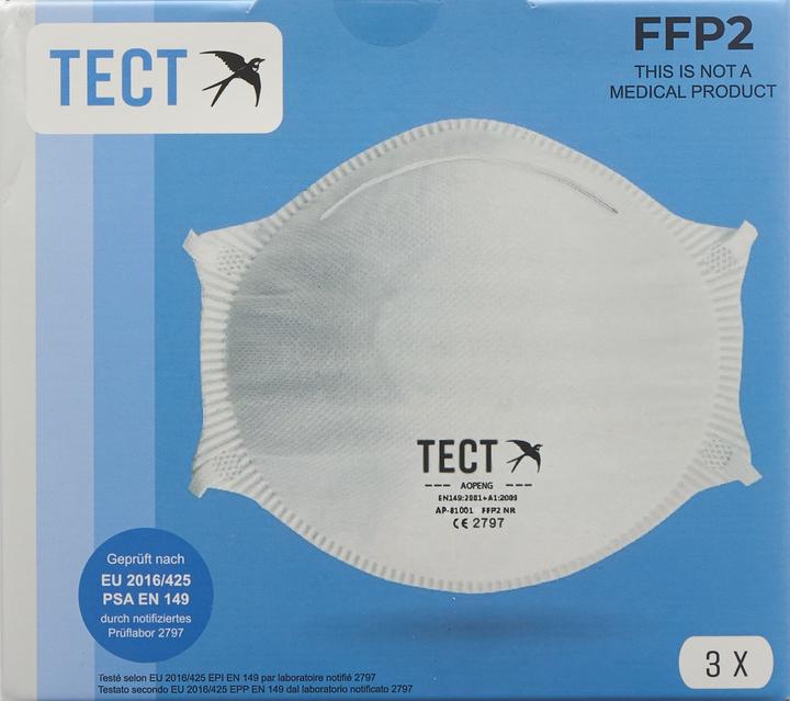 Image du produit Tect Masque de protection respiratoire sans valve (FFP2, 3 x)