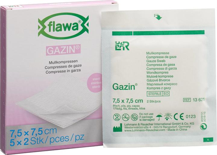 Image du produit Flawa Gazin Mullkompressen 7.5x7.5cm steril