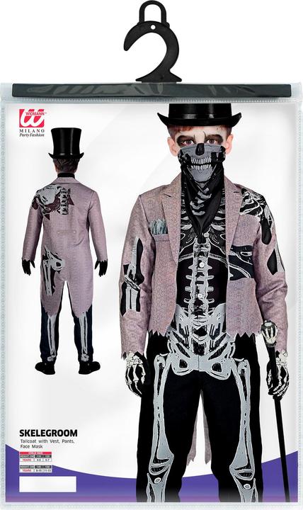 Produktbild Widmann Skelegroom Kinderkostüm Frack mit Weste, Hose, Maske (146, 158)