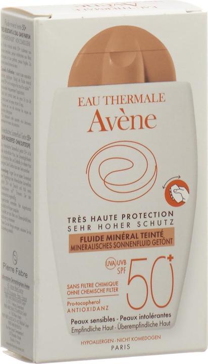 Actual product image Avène Solar fluid mineral tinted SPF50+ (Suntan cream, SPF 50+, 40 ml, 71 g)