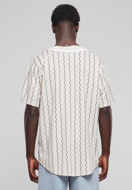 Actual product image Karl Kani KM233-014-1 KK Varsity Ziczac Pinstripe Baseball Shirt (XXL)