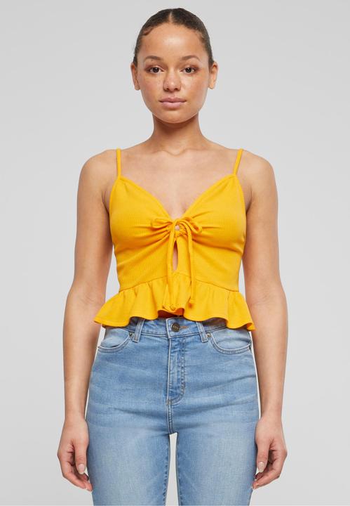 Immagine prodotto Urban Classics Top con volant in piqué Waffle da donna - 137877 (M)