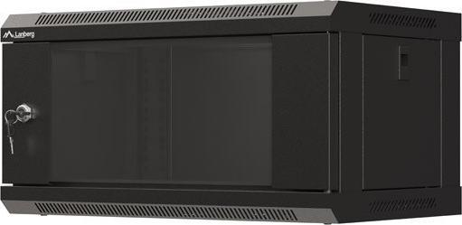 Produktbild Lanberg Installationsschrank Rack 19 4U 540x350 schwarz verglaste Tür (flat pack) (10.86 HE, 19 Zoll Rack)