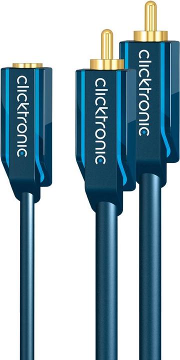 Immagine prodotto clicktronic Adattatore MP3 a Y (0.10 m, Connettore da 3,5 mm (AUX), Cinch)
