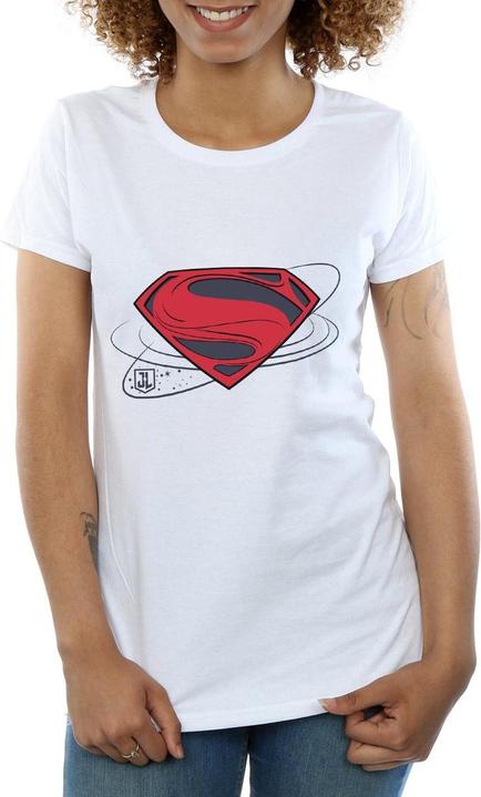 Actual product image Womens/Ladies Justice League Movie Superman Logo Cotton T-Shirt (L)
