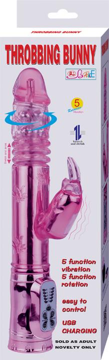 Actual product image Baile Rabbit Vibrator "Throbbing Bunny Rotation