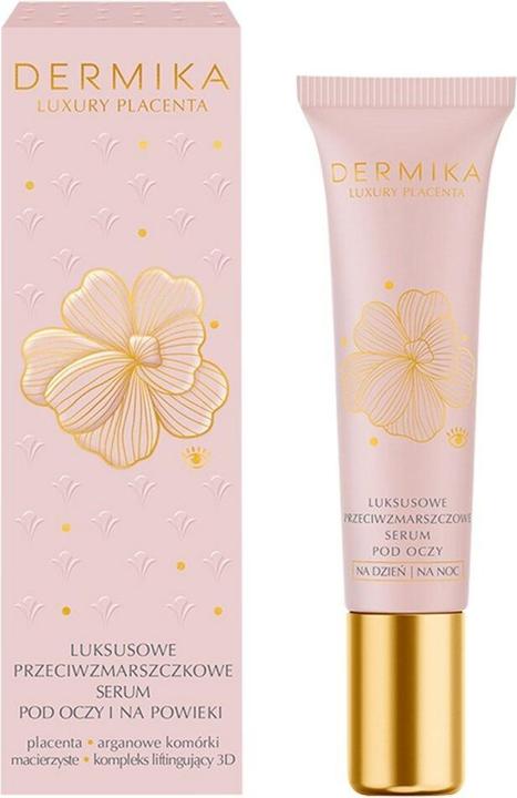 Dermika Luxury Placenta Luxurious Anti-Wrinkle Eye And Eyelid Serum For Day And Night 50Ml (Serum, 50 ml, Tag + Nacht)