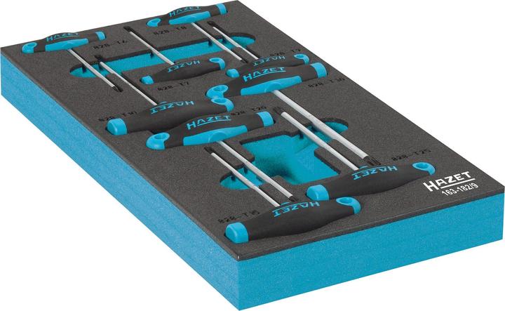Immagine prodotto HAZET Serie di giraviti ∙ con impugnatura a T 163-182/9 ∙ Profilo interno TORX ∙ T6 ∙ T7 ∙ T8 ∙ T9… (Torx (TX))