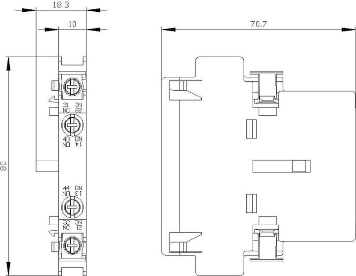 Immagine prodotto Siemens Blocco interruttori Aux, 1NO+1NC, S0-S12