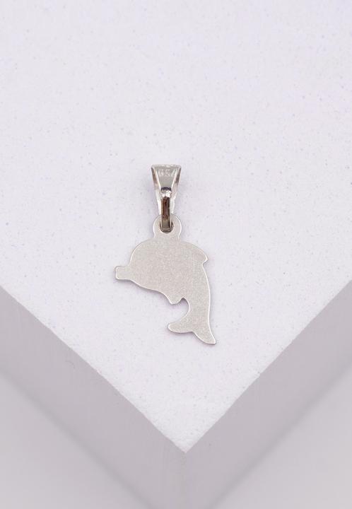 Image du produit Muau Pendant Dolphin or blanc 750, 17x10mm (Or blanc 750/18K)