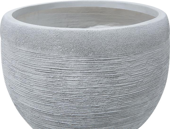 Produktbild Beliani Blumentopf weiss rund 50 x 50 x 39 cm ZAKROS (50 cm)
