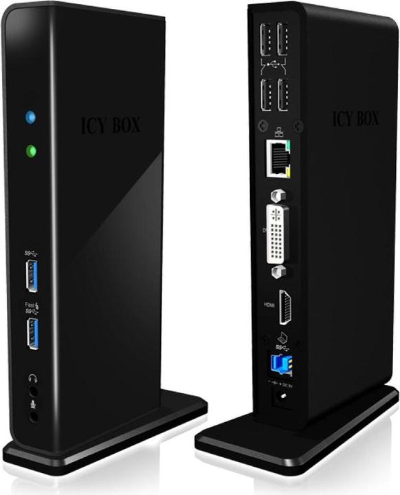 Actual product image Icy Box IB-DK2241AC - USB Type-A 3.0 Multi Dock (USB-B, 11 Ports)
