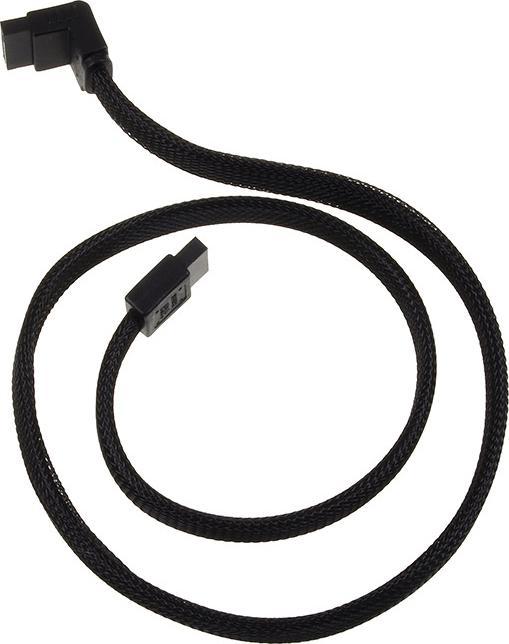 Actual product image Silverstone SATA III cable 50cm angled / straight - sleeved