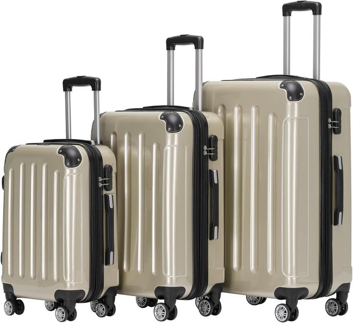 Beibye Hartschalen Kofferset mit Zwillingsrollen (Handgepäck (bis 50l), M (50 - 90l), XL (ab 115l))