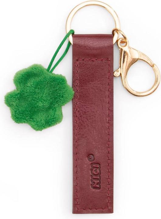 Produktbild Magni NICI Schlüsselanhänger Gute Fahrt! Kunstlederband mit Kleeblatt rot 10cm