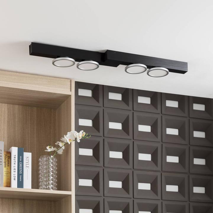 Produktbild Lucande Kellino Deckenleuchte, 4-flammig, schwarz (600 lm, GU10)
