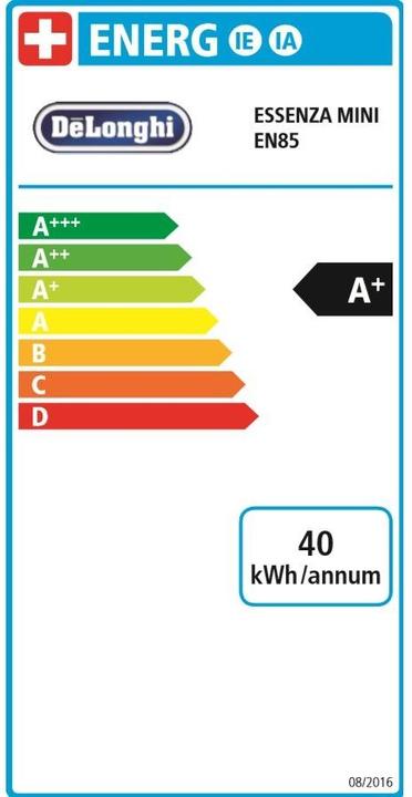 Energy Label De'Longhi Nespresso Essenza Mini (NESPRESSO Original)