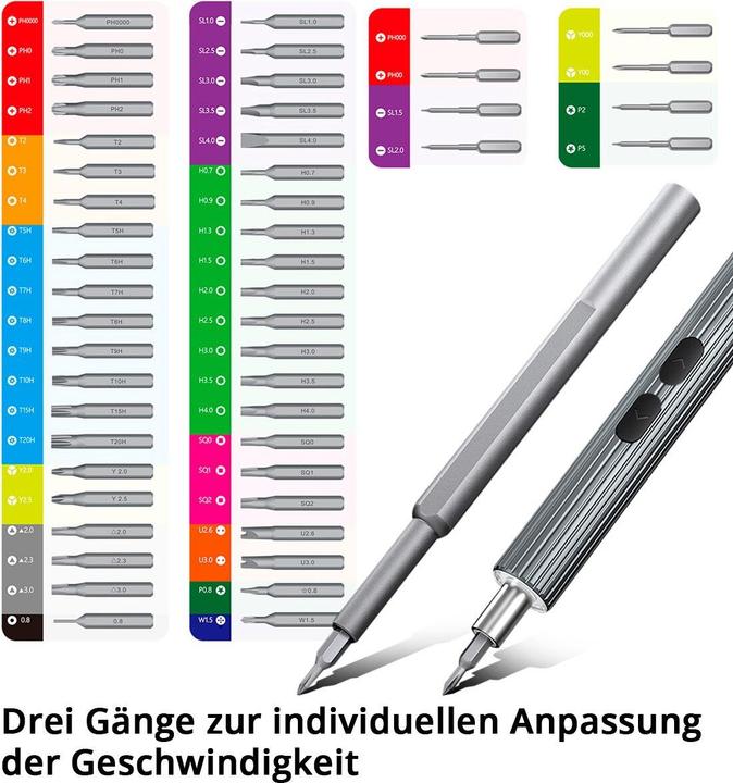 Actual product image Stahlwerk Precision screwdriver set EPS-58 ST 58-piece cordless precision mechanics