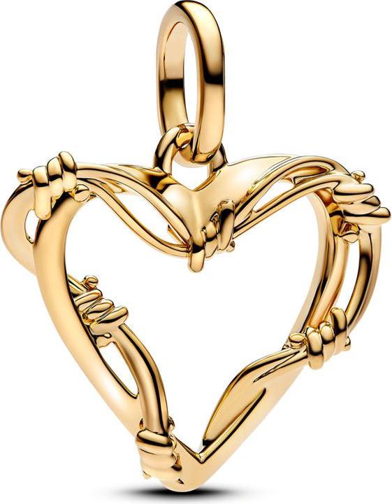 Immagine prodotto Pandora Medallions Wire Heart dangle Charm (Placcato oro 14K)
