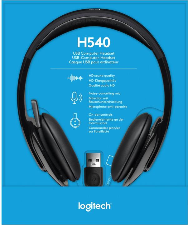 Immagine prodotto Logitech Cuffie USB per computer H540 (Cablato, USB-A)