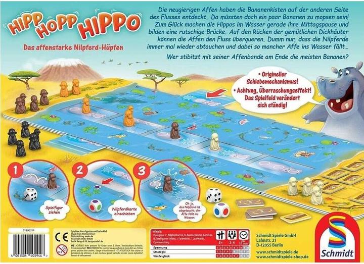 Produktbild Schmidt Spiele Hipp-Hopp-Hippo (Deutsch)