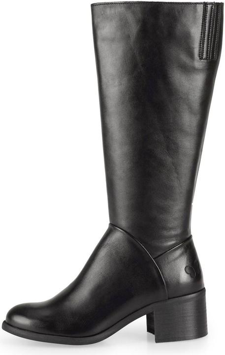Actual product image Felmini MIRA D946 Stylish high boots with a low heel, made from genuine soft black leather. (41)