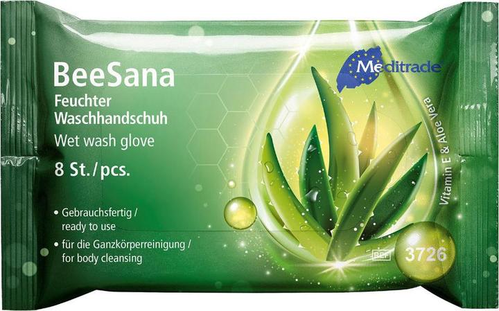 Produktbild Meditrade BeeSana Feuchter Waschhandschuh (8 Stück)