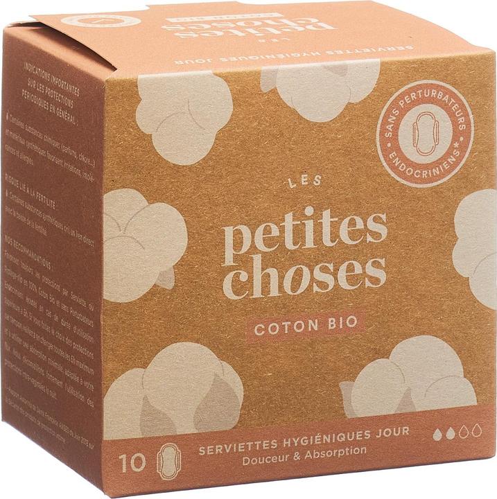 Image du produit Les Petites Choses serviettes hygiéniques jour coton bio (10 x, Tampons sanitaires)