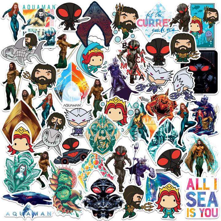 Produktbild Aquaman Aufkleber Deluxe 50erPack Vinyl