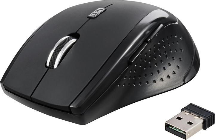 Produktbild Renkforce RF-WM-210 Maus Funk Optisch Schwarz 6 Tasten 1600 dpi Ergonomisch