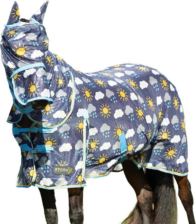 Actual product image Hy Come Rain or Shine Horse Fly Mask With Ears And Detachable Nose